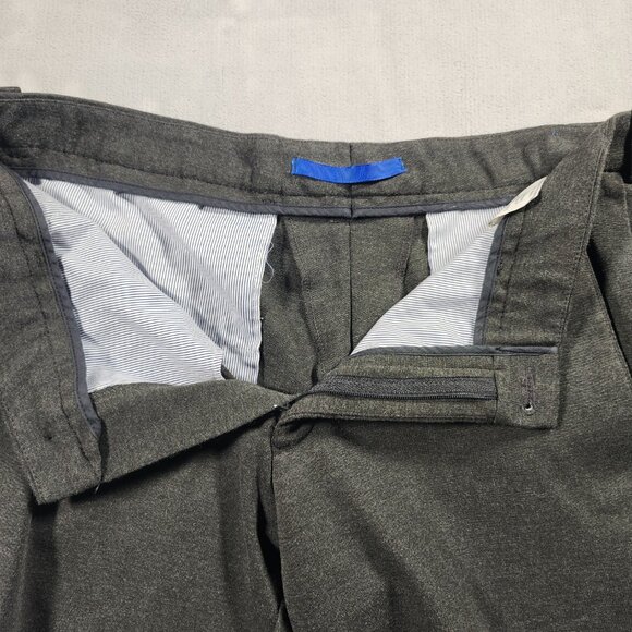 Jack Victor Mens HI-LINE Zip Pant Size W32RxL28 Gray Stretch Jersey Dress Pants - Picture 5 of 10